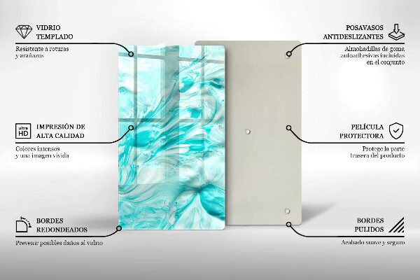 Osłona ściany przy kuchence gazowej Farby abstrakcja