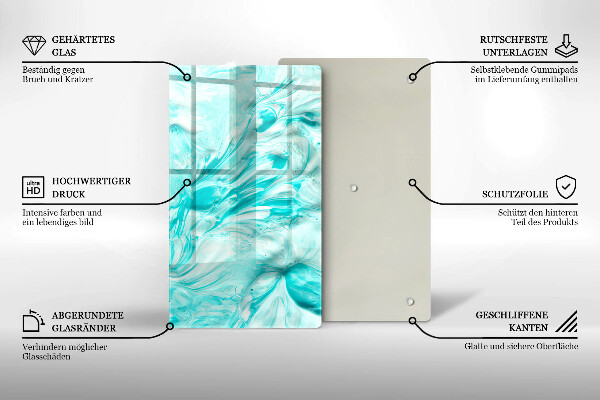 Osłona ściany przy kuchence gazowej Farby abstrakcja