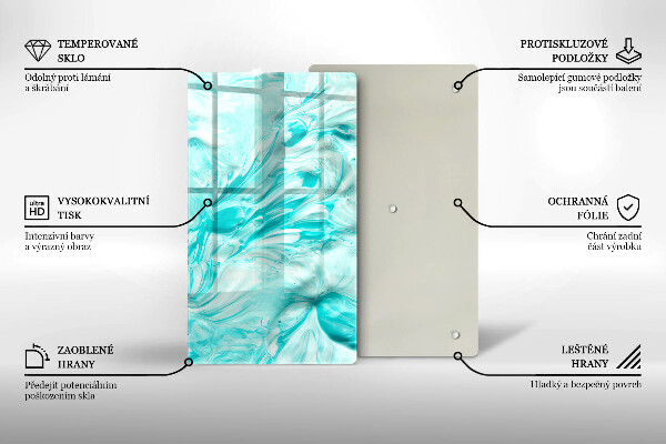 Osłona ściany przy kuchence gazowej Farby abstrakcja
