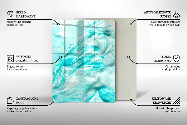 Osłona ściany przy kuchence gazowej Farby abstrakcja