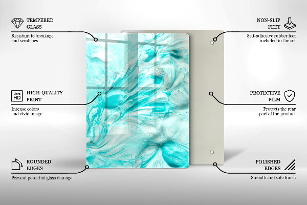 Osłona ściany przy kuchence gazowej Farby abstrakcja