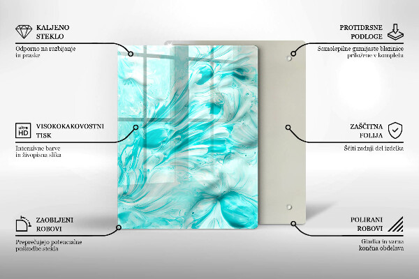 Osłona ściany przy kuchence gazowej Farby abstrakcja