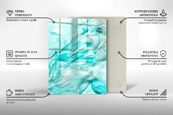 Osłona ściany przy kuchence gazowej Farby abstrakcja