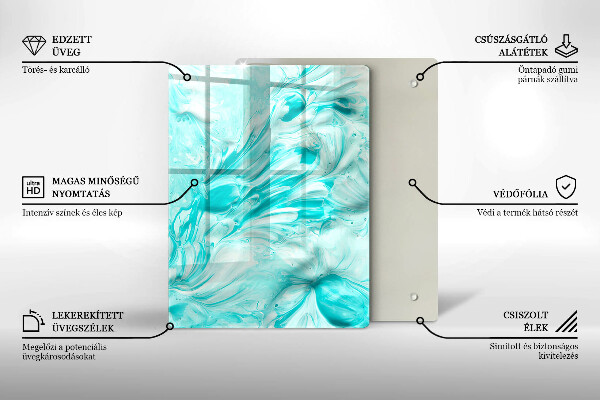 Osłona ściany przy kuchence gazowej Farby abstrakcja