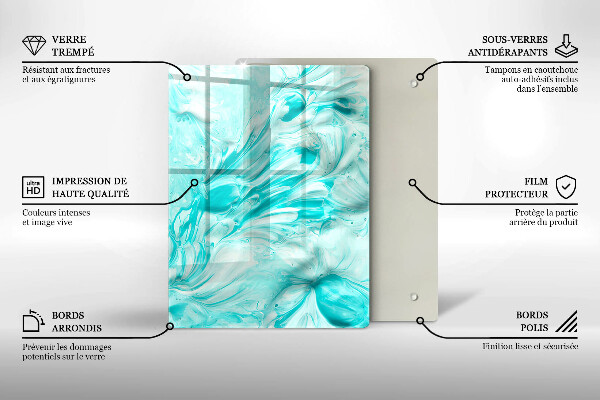 Osłona ściany przy kuchence gazowej Farby abstrakcja