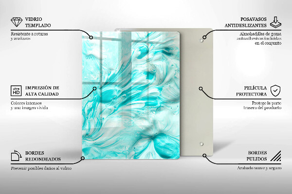 Osłona ściany przy kuchence gazowej Farby abstrakcja