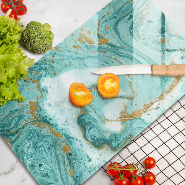 Osłona ściany przy kuchence gazowej Błękitna abstrakcja