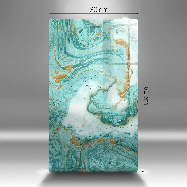 Osłona ściany przy kuchence gazowej Błękitna abstrakcja