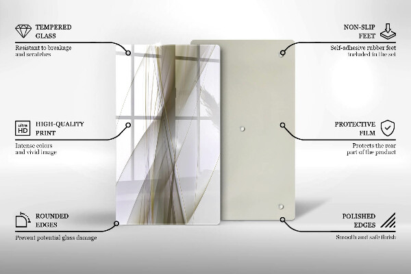Osłona do kuchni na ścianę Abstrakcja linie design