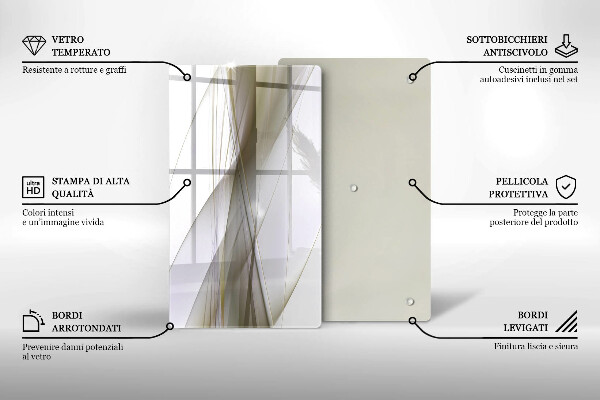 Osłona do kuchni na ścianę Abstrakcja linie design