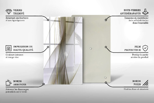 Osłona do kuchni na ścianę Abstrakcja linie design
