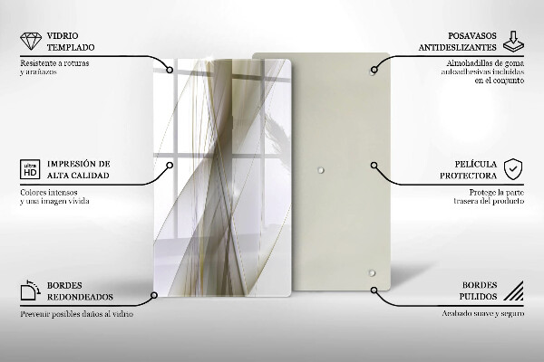 Osłona do kuchni na ścianę Abstrakcja linie design