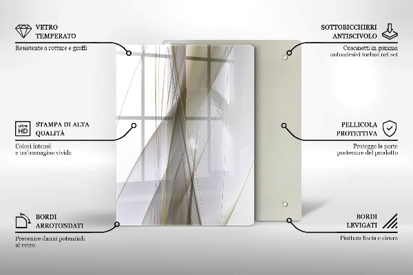 Osłona do kuchni na ścianę Abstrakcja linie design
