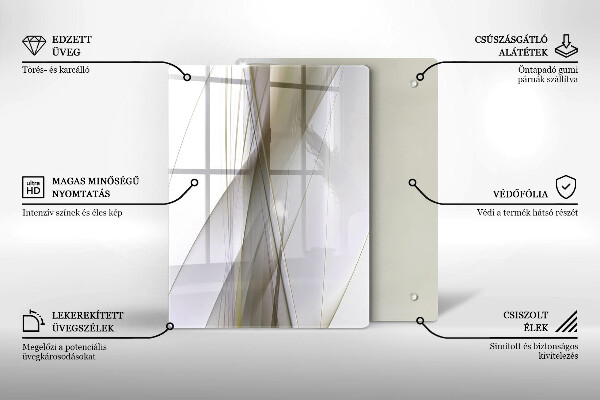 Osłona do kuchni na ścianę Abstrakcja linie design