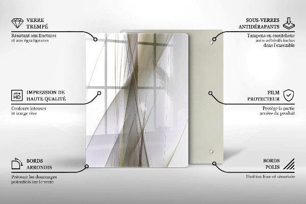 Osłona do kuchni na ścianę Abstrakcja linie design