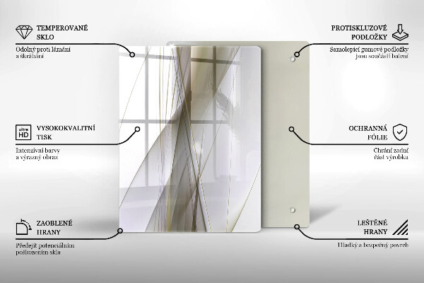 Osłona do kuchni na ścianę Abstrakcja linie design