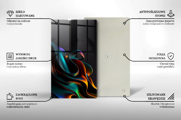 Osłona ściany przy kuchence gazowej Kolorowa abstrakcja