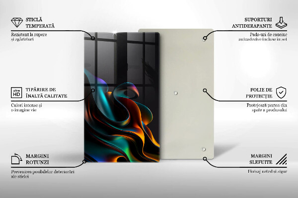 Osłona ściany przy kuchence gazowej Kolorowa abstrakcja