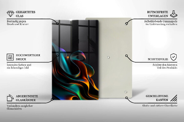 Osłona ściany przy kuchence gazowej Kolorowa abstrakcja