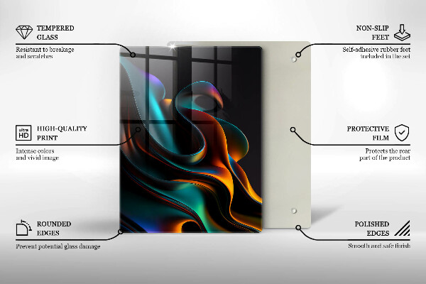 Osłona ściany przy kuchence gazowej Kolorowa abstrakcja