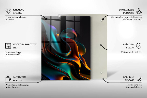 Osłona ściany przy kuchence gazowej Kolorowa abstrakcja