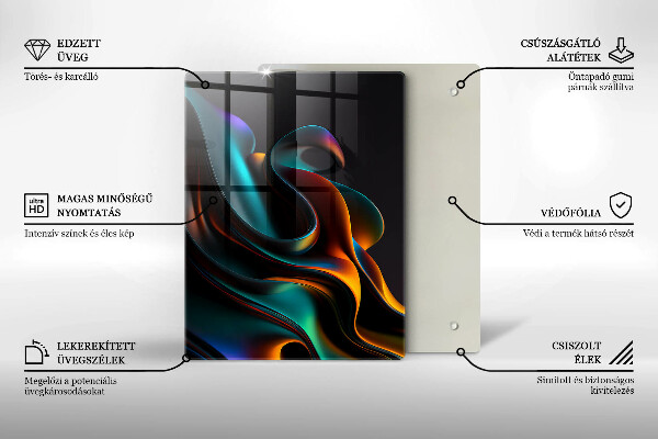 Osłona ściany przy kuchence gazowej Kolorowa abstrakcja