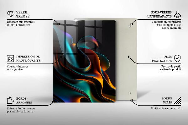 Osłona ściany przy kuchence gazowej Kolorowa abstrakcja