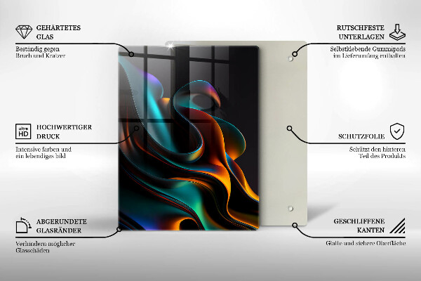 Osłona ściany przy kuchence gazowej Kolorowa abstrakcja