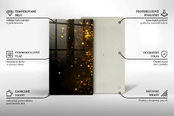 Płyta ochronna na indukcję Złoty brokat