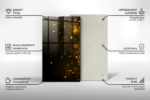 Płyta ochronna na indukcję Złoty brokat