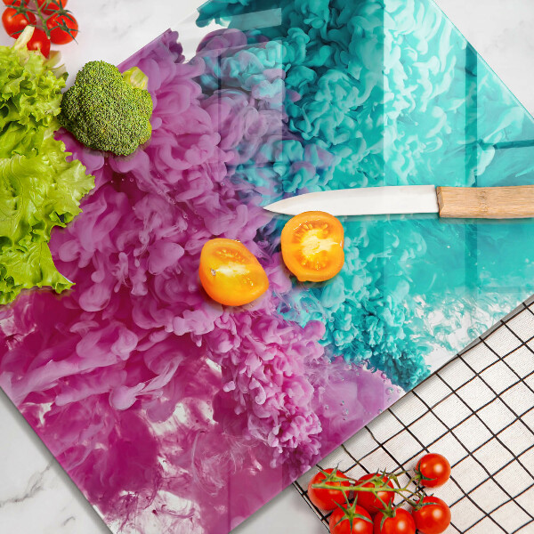 Płyta ochronna na indukcję Turkusowo-różowy dym