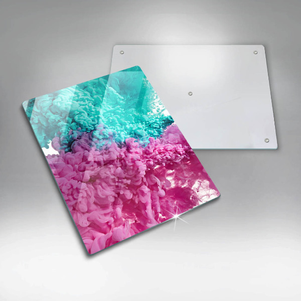 Płyta ochronna na indukcję Turkusowo-różowy dym