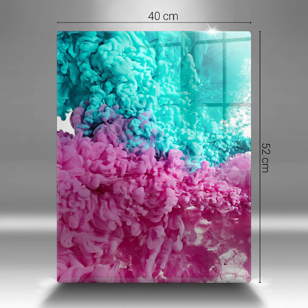 Płyta ochronna na indukcję Turkusowo-różowy dym