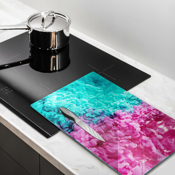 Płyta ochronna na indukcję Turkusowo-różowy dym