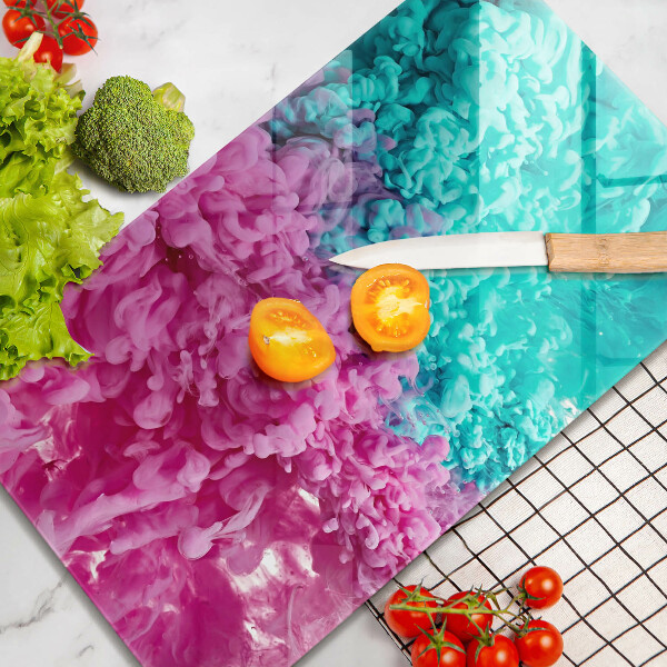 Płyta ochronna na indukcję Turkusowo-różowy dym