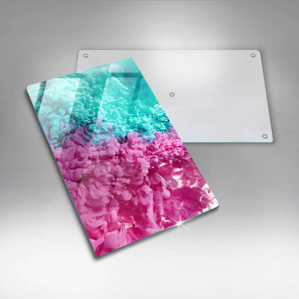 Płyta ochronna na indukcję Turkusowo-różowy dym