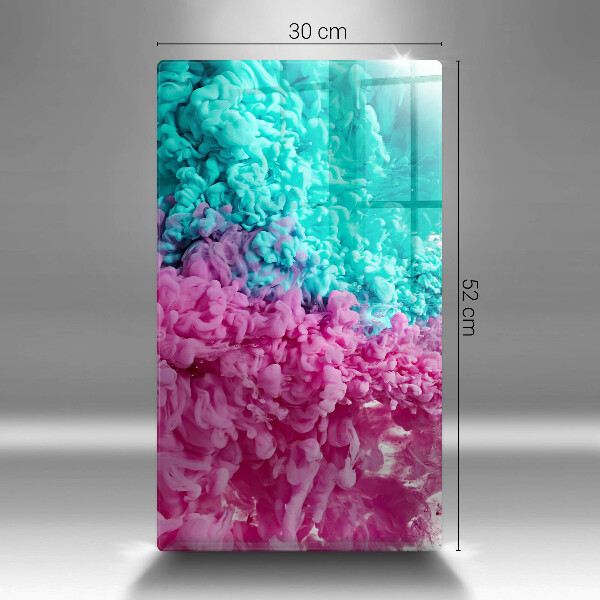 Płyta ochronna na indukcję Turkusowo-różowy dym