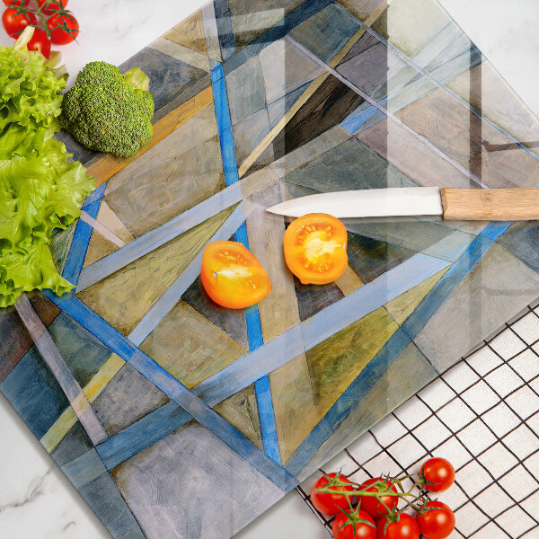 Osłona do kuchni na ścianę Malowane linie Abstrakcja