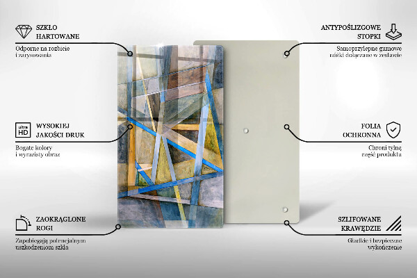 Osłona do kuchni na ścianę Malowane linie Abstrakcja