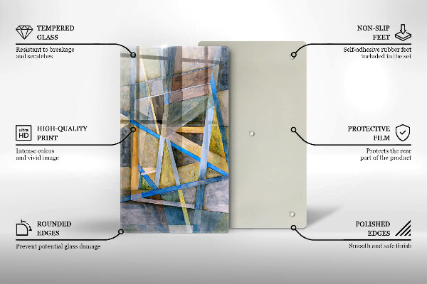 Osłona do kuchni na ścianę Malowane linie Abstrakcja