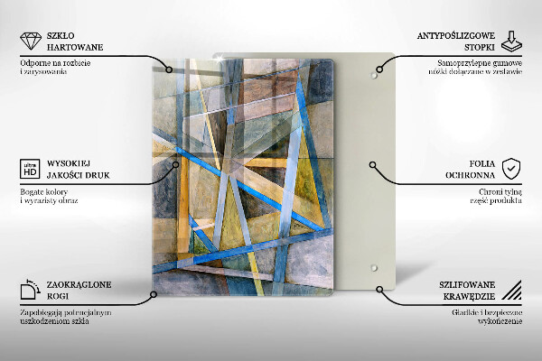 Osłona do kuchni na ścianę Malowane linie Abstrakcja