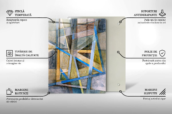 Osłona do kuchni na ścianę Malowane linie Abstrakcja