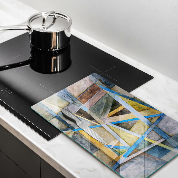 Osłona do kuchni na ścianę Malowane linie Abstrakcja