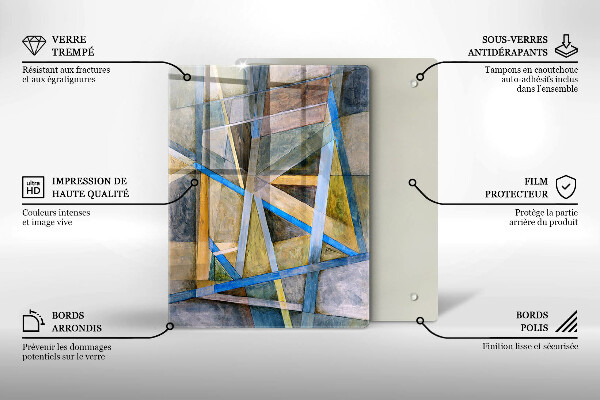 Osłona do kuchni na ścianę Malowane linie Abstrakcja