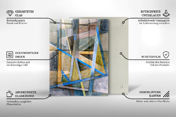 Osłona do kuchni na ścianę Malowane linie Abstrakcja