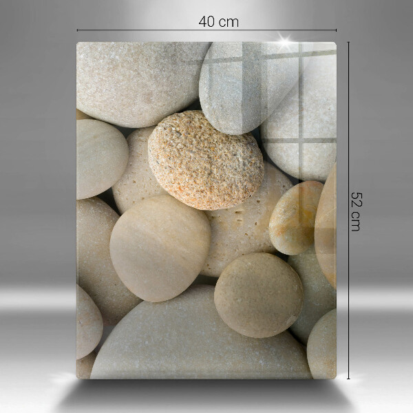 Osłona ściany przy kuchence gazowej Wzór owalne kamienie