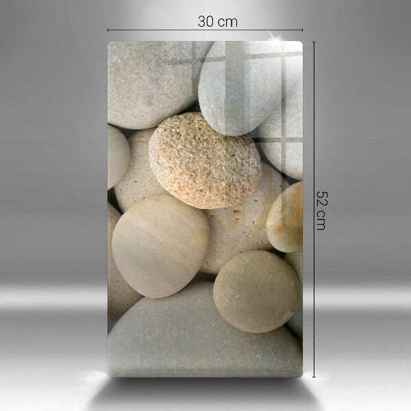 Osłona ściany przy kuchence gazowej Wzór owalne kamienie