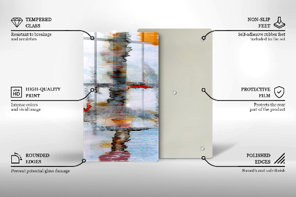 Osłona do kuchni na ścianę Farby abstrakcja