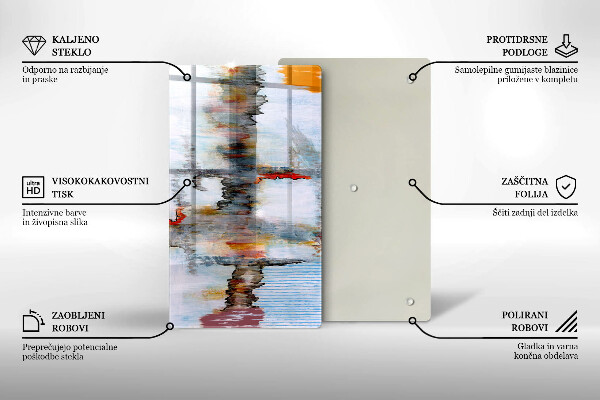 Osłona do kuchni na ścianę Farby abstrakcja