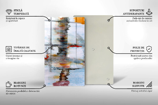 Osłona do kuchni na ścianę Farby abstrakcja